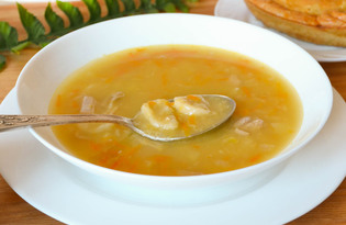 Гороховый суп с галушками (пошаговый фото рецепт)