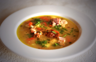 Суп гороховый двойной (пошаговый фото рецепт)