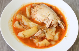 Картофельный соус с куриными окорочками (пошаговый фото рецепт)
