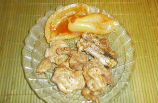 Куриные окорочка, жаренные на сковороде с соевым соусом и приправами (пошаговый фото рецепт)