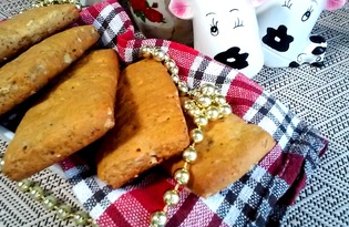 Медовое печенье с орехами, маком и кунжутом (пошаговый фото рецепт)