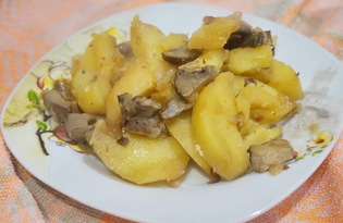 Картофель с грибами и луком (пошаговый фото рецепт)