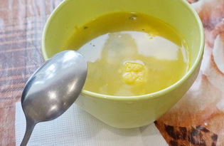 Куриный суп с сырными клецками в мультиварке (пошаговый фото рецепт)