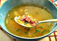Гороховый суп с колбасой (пошаговый фото рецепт)