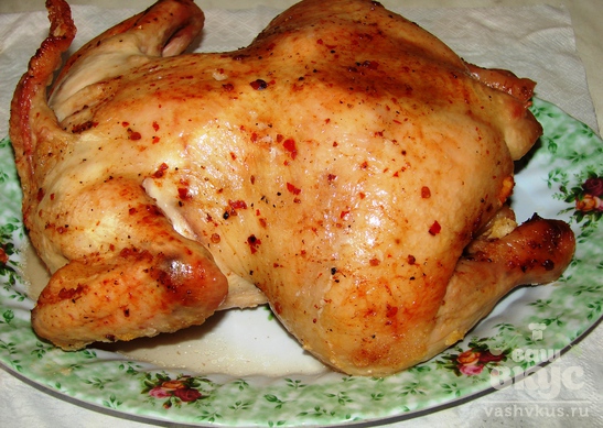 Курица, запеченная на соли