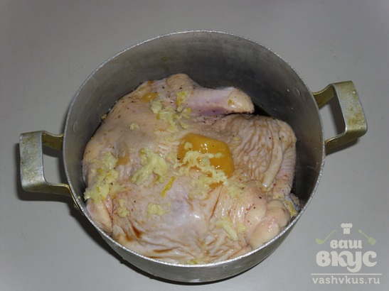 Курица в соевом соусе с чесноком