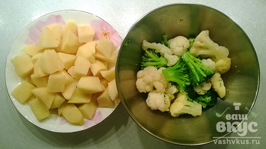 Запеченные куриные окорочка с овощами