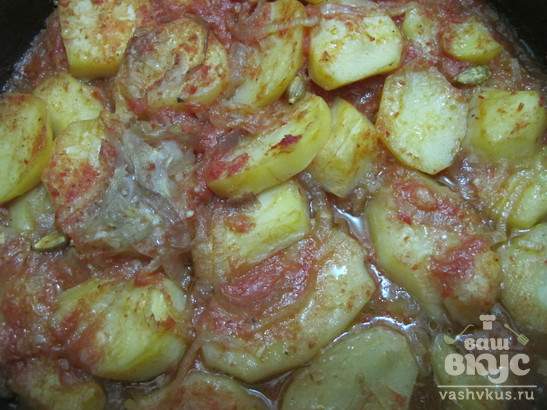 Картофель в томатном соусе со специями по-египетски