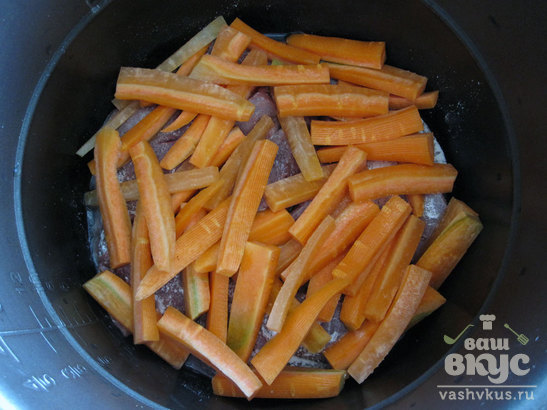 Печень с морковью в мультиварке