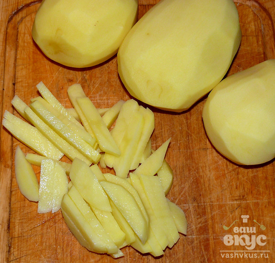 Грибы жареные с картофелем в сметане