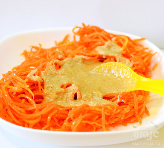Корейская морковка с тахини