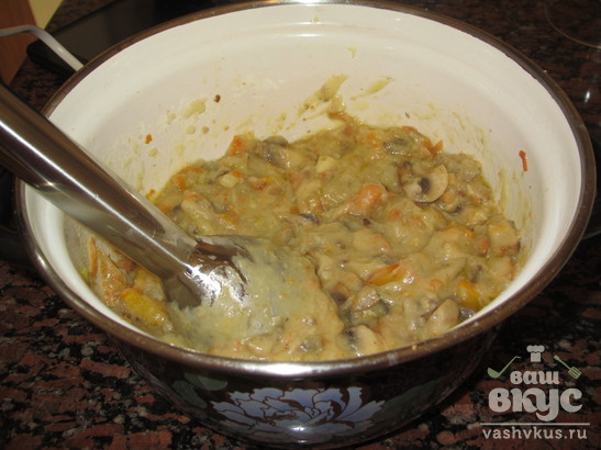 Суп с креветками и грибами