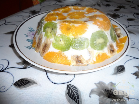 Сметанный торт "Апельсины на снегу"