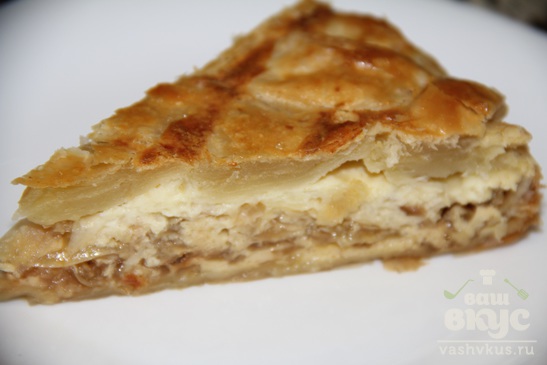 Сырно - луковый пирог из слоеного теста Onion Pie