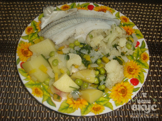 Рыба на пару с овощами