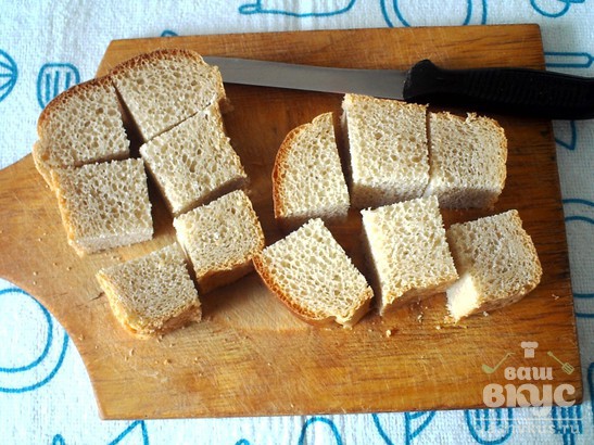 Жареный хлеб с омлетом