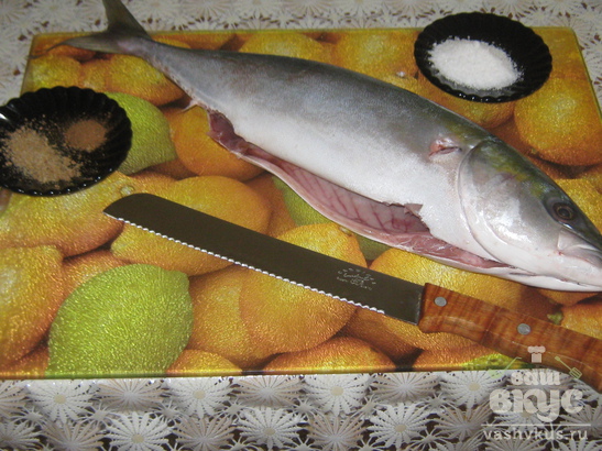 Рыба фаршированная овощами