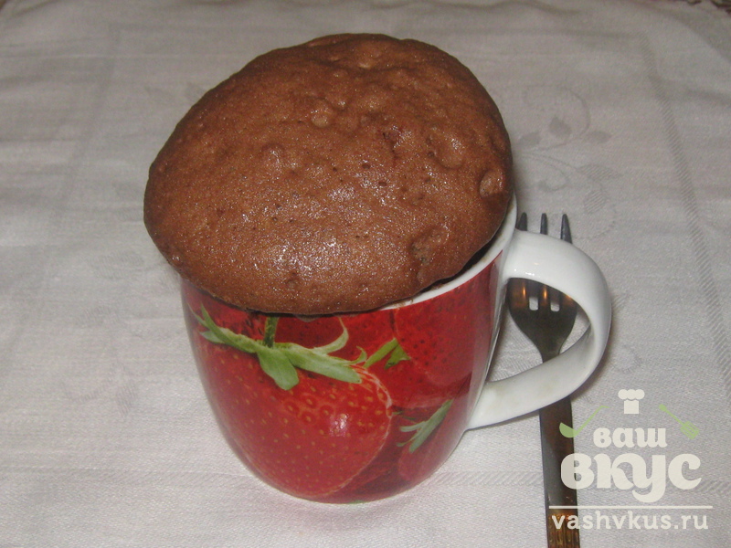 Кекс в чашке в микроволновке — рецепт с фото пошагово