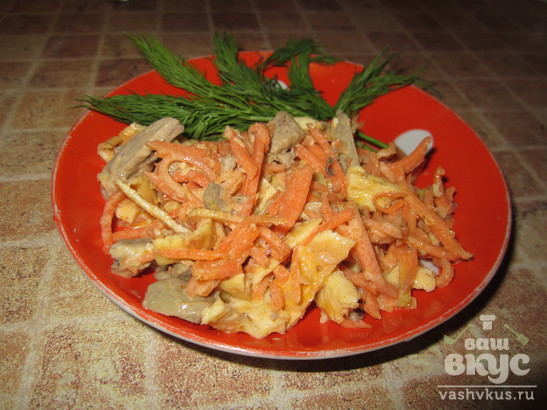 Салат с морковью по-корейски и яйцом "Антикризисный"