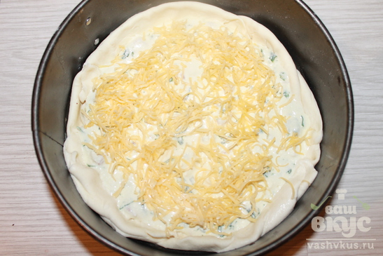 Пирог с плавленным сыром