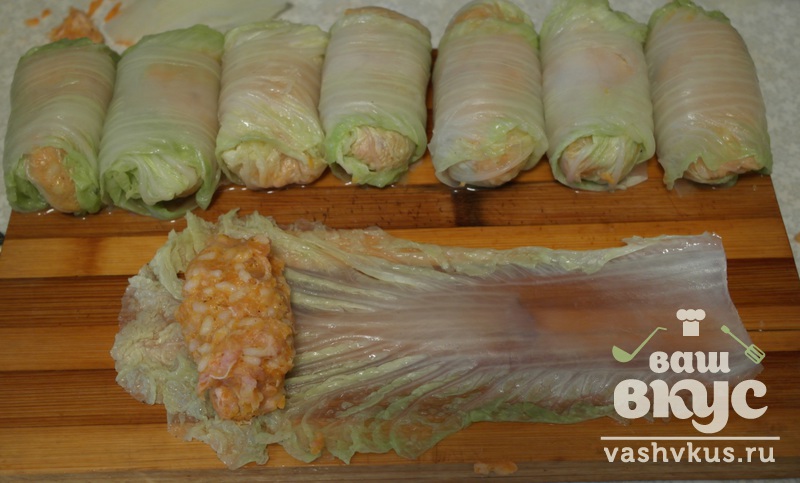 голубцы из пекинской капусты с фаршем и рисом в духовке в томатном соусе рецепт пошаговый | Дзен