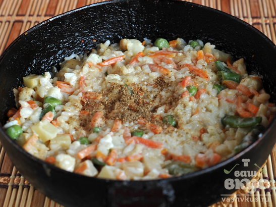 Овощи с рисом по-китайски