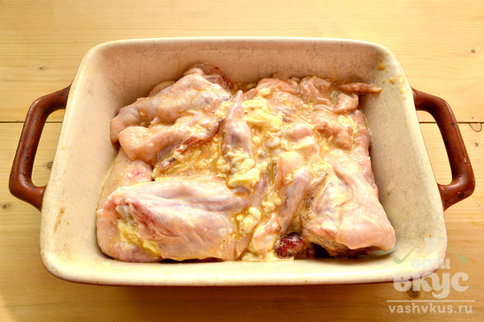 Курица, запеченная в соевом соусе и майонезе