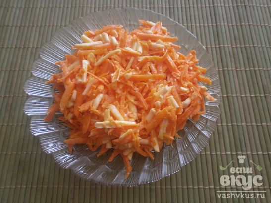 Салат с морковью и плавленным сырком