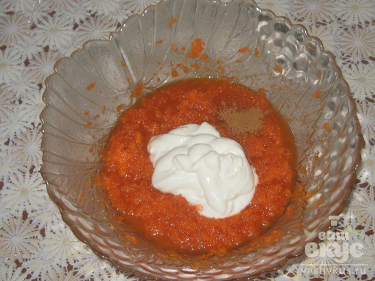 Морковный пирог с творогом