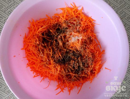 Морковь по-корейски с болгарским перцем