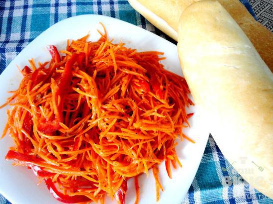 Морковь по-корейски с болгарским перцем