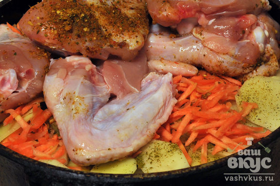 Курятина с овощами в духовке