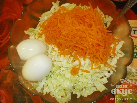 Салат «Оригинальный» с кукурузой и морковью