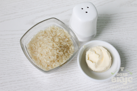 Отварной рис с маслом